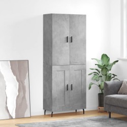 vidaXL Highboard Betongrau 69,5x34x180 cm Holzwerkstoff