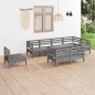 vidaXL 8-tlg. Garten-Lounge-Set Massivholz Kiefer Grau vidaXL 8-tlg. Garten-Lounge-Set Massivholz Kiefer Grau