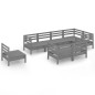 vidaXL 8-tlg. Garten-Lounge-Set Massivholz Kiefer Grau vidaXL 8-tlg. Garten-Lounge-Set Massivholz Kiefer Grau