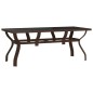 vidaXL Gartentisch Braun und Schwarz 180x80x70 cm Stahl und Glas vidaXL Gartentisch Braun und Schwarz 180x80x70 cm Stahl und Glas