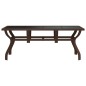 vidaXL Gartentisch Braun und Schwarz 180x80x70 cm Stahl und Glas vidaXL Gartentisch Braun und Schwarz 180x80x70 cm Stahl und Glas