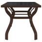 vidaXL Gartentisch Braun und Schwarz 180x80x70 cm Stahl und Glas vidaXL Gartentisch Braun und Schwarz 180x80x70 cm Stahl und Glas