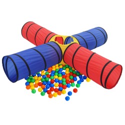 vidaXL Spieltunnel mit 250 Bällen Mehrfarbig
