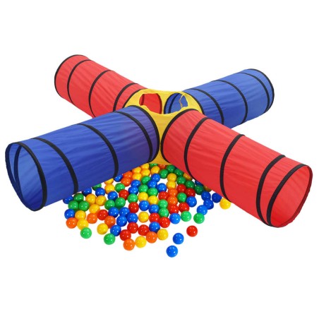 vidaXL Spieltunnel mit 250 Bällen Mehrfarbig