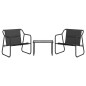 vidaXL 3-tlg. Garten-Lounge-Set mit Kissen Anthrazit Stahl vidaXL 3-tlg. Garten-Lounge-Set mit Kissen Anthrazit Stahl