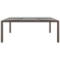 vidaXL Gartentisch mit Glasplatte Braun 200x150x75 cm Rattan vidaXL Gartentisch mit Glasplatte Braun 200x150x75 cm Rattan