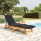 vidaXL Sonnenliege mit Tisch Poly Rattan und Massivholz Akazie vidaXL Sonnenliege mit Tisch Poly Rattan und Massivholz Akazie