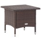 vidaXL Teetisch Braun 50 x 50 x 47 cm Poly Rattan vidaXL Teetisch Braun 50 x 50 x 47 cm Poly Rattan