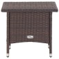 vidaXL Teetisch Braun 50 x 50 x 47 cm Poly Rattan vidaXL Teetisch Braun 50 x 50 x 47 cm Poly Rattan