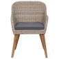 vidaXL Gartenstühle mit Polstern 2 Stk. Poly Rattan Braun vidaXL Gartenstühle mit Polstern 2 Stk. Poly Rattan Braun