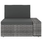 vidaXL 5-tlg. Garten-Lounge-Set mit Kissen Grau Poly Rattan vidaXL 5-tlg. Garten-Lounge-Set mit Kissen Grau Poly Rattan