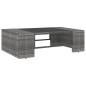 vidaXL 5-tlg. Garten-Lounge-Set mit Kissen Grau Poly Rattan vidaXL 5-tlg. Garten-Lounge-Set mit Kissen Grau Poly Rattan