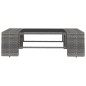 vidaXL 5-tlg. Garten-Lounge-Set mit Kissen Grau Poly Rattan vidaXL 5-tlg. Garten-Lounge-Set mit Kissen Grau Poly Rattan