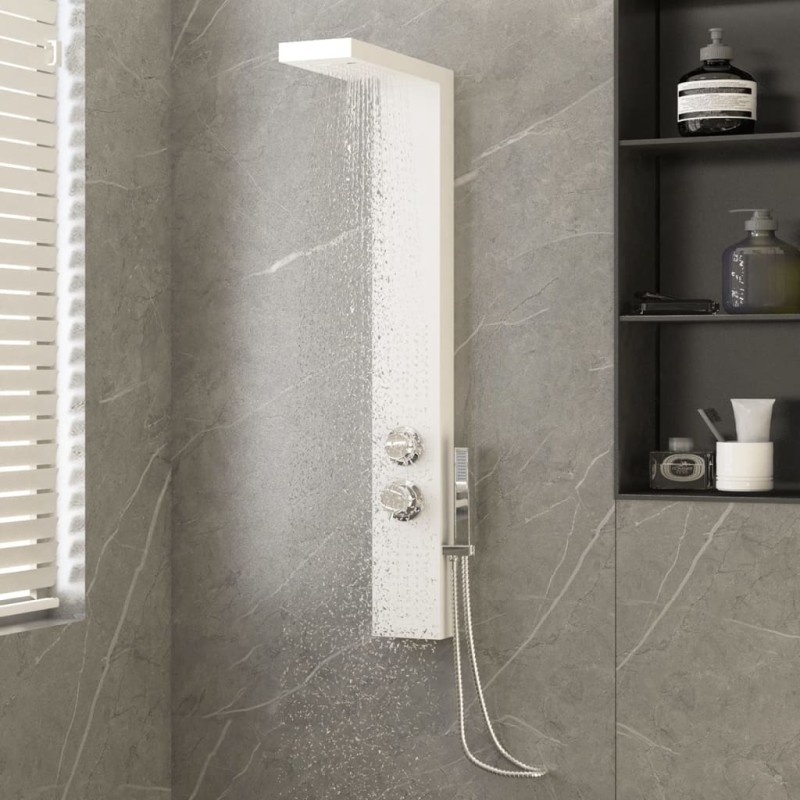 vidaXL Duschpaneel-System Aluminium Weiß vidaXL Duschpaneel-System Aluminium Weiß