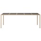 vidaXL Gartentisch Beige 250x100x75 cm Hartglas und Poly Rattan vidaXL Gartentisch Beige 250x100x75 cm Hartglas und Poly Rattan