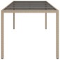 vidaXL Gartentisch Beige 250x100x75 cm Hartglas und Poly Rattan vidaXL Gartentisch Beige 250x100x75 cm Hartglas und Poly Rattan