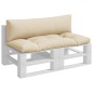 vidaXL Palettenkissen 2-tlg. Beige Stoff vidaXL Palettenkissen 2-tlg. Beige Stoff