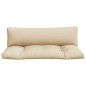 vidaXL Palettenkissen 2-tlg. Beige Stoff vidaXL Palettenkissen 2-tlg. Beige Stoff