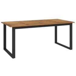 vidaXL Gartentisch mit Gestell U-Form 180x90x75 cm Akazie Massivholz