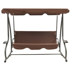 vidaXL Hollywoodschaukel mit Sonnendach Kaffeebraun