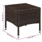Gartenstuhl und Hocker mit Polstern Poly Rattan Braun Gartenstuhl und Hocker mit Polstern Poly Rattan Braun