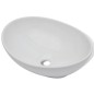 vidaXL Bad-Waschbecken mit Mischbatterie Keramik Oval Weiß vidaXL Bad-Waschbecken mit Mischbatterie Keramik Oval Weiß