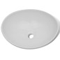 vidaXL Bad-Waschbecken mit Mischbatterie Keramik Oval Weiß vidaXL Bad-Waschbecken mit Mischbatterie Keramik Oval Weiß