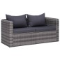 Garten-Ecksofas 2 Stk. Grau Poly Rattan Garten-Ecksofas 2 Stk. Grau Poly Rattan