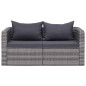 Garten-Ecksofas 2 Stk. Grau Poly Rattan Garten-Ecksofas 2 Stk. Grau Poly Rattan