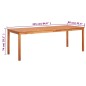 vidaXL Gartentisch 215x90x74 cm Akazie Massivholz vidaXL Gartentisch 215x90x74 cm Akazie Massivholz