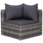 Garten-Ecksofas 2 Stk. Grau Poly Rattan Garten-Ecksofas 2 Stk. Grau Poly Rattan
