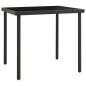 vidaXL Garten-Esstisch Anthrazit 80x80x72 cm Glas und Stahl vidaXL Garten-Esstisch Anthrazit 80x80x72 cm Glas und Stahl