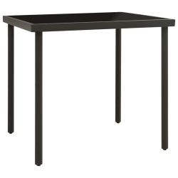 vidaXL Garten-Esstisch Anthrazit 80x80x72 cm Glas und Stahl 