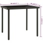 vidaXL Garten-Esstisch Anthrazit 80x80x72 cm Glas und Stahl vidaXL Garten-Esstisch Anthrazit 80x80x72 cm Glas und Stahl