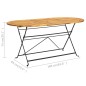 vidaXL Gartentisch 160x85x74 cm Akazie Massivholz Oval vidaXL Gartentisch 160x85x74 cm Akazie Massivholz Oval
