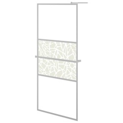vidaXL Duschwand mit Ablage für Walk-In-Dusche Chrom 90x195 cm ESG