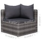 Garten-Ecksofas 2 Stk. Grau Poly Rattan Garten-Ecksofas 2 Stk. Grau Poly Rattan
