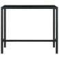 vidaXL Garten-Bartisch Schwarz 130x60x110 cm Poly Rattan und Glas vidaXL Garten-Bartisch Schwarz 130x60x110 cm Poly Rattan und Glas