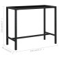 vidaXL Garten-Bartisch Schwarz 130x60x110 cm Poly Rattan und Glas vidaXL Garten-Bartisch Schwarz 130x60x110 cm Poly Rattan und Glas