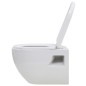 vidaXL Hänge-Toilette mit Einbau-Spülkasten Keramik Weiß vidaXL Hänge-Toilette mit Einbau-Spülkasten Keramik Weiß