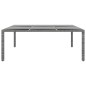 vidaXL Gartentisch 200x150x75 cm Hartglas und Poly Rattan Grau vidaXL Gartentisch 200x150x75 cm Hartglas und Poly Rattan Grau