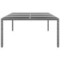 vidaXL Gartentisch 200x150x75 cm Hartglas und Poly Rattan Grau vidaXL Gartentisch 200x150x75 cm Hartglas und Poly Rattan Grau