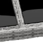 vidaXL Gartentisch 200x150x75 cm Hartglas und Poly Rattan Grau vidaXL Gartentisch 200x150x75 cm Hartglas und Poly Rattan Grau