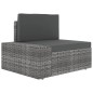 vidaXL 6-tlg. Garten-Lounge-Set mit Kissen Grau Poly Rattan vidaXL 6-tlg. Garten-Lounge-Set mit Kissen Grau Poly Rattan