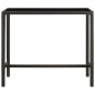 vidaXL Garten-Bartisch Braun 130x60x110 cm Poly Rattan und Glas vidaXL Garten-Bartisch Braun 130x60x110 cm Poly Rattan und Glas