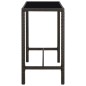 vidaXL Garten-Bartisch Braun 130x60x110 cm Poly Rattan und Glas vidaXL Garten-Bartisch Braun 130x60x110 cm Poly Rattan und Glas