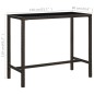 vidaXL Garten-Bartisch Braun 130x60x110 cm Poly Rattan und Glas vidaXL Garten-Bartisch Braun 130x60x110 cm Poly Rattan und Glas