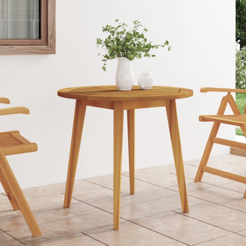 vidaXL Gartentisch Ø85x75 cm Massivholz Akazie vidaXL Gartentisch Ø85x75 cm Massivholz Akazie