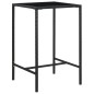 vidaXL Garten-Bartisch Schwarz 70x70x110 cm Poly Rattan und Glas vidaXL Garten-Bartisch Schwarz 70x70x110 cm Poly Rattan und Glas