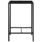 vidaXL Garten-Bartisch Schwarz 70x70x110 cm Poly Rattan und Glas vidaXL Garten-Bartisch Schwarz 70x70x110 cm Poly Rattan und Glas